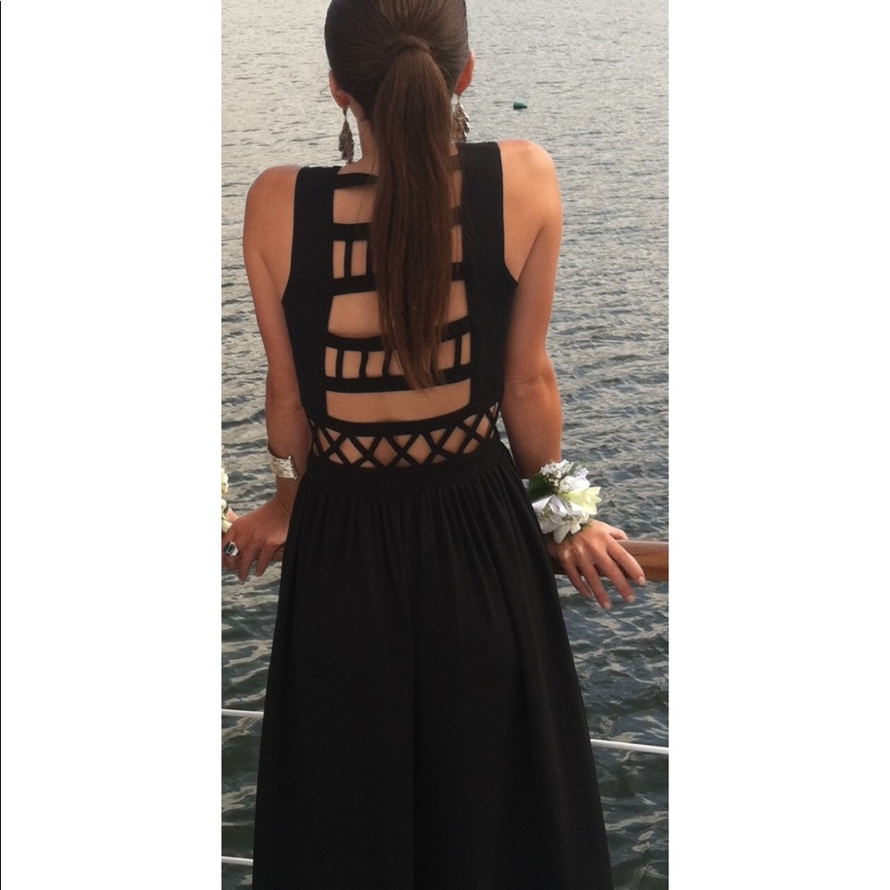 Worn one time long black dress